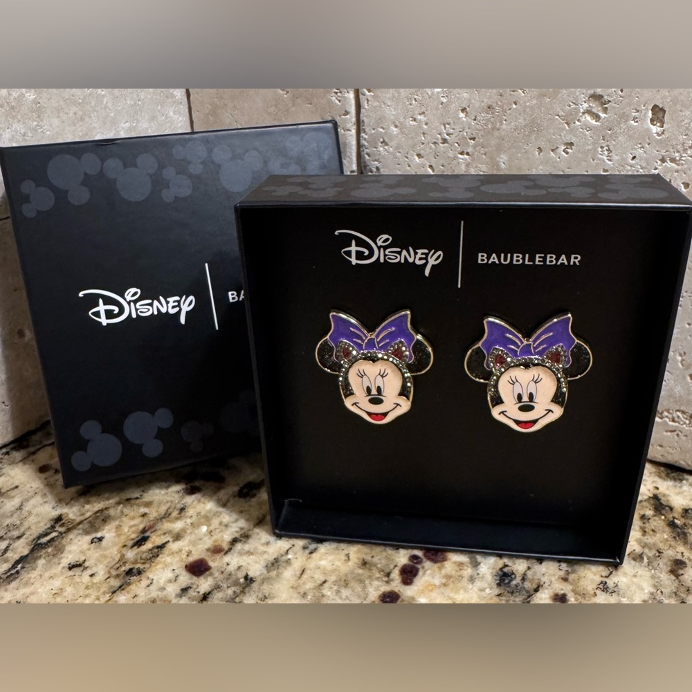 Disney x Baublebar Minnie Mouse Halloween Devil Ears Earrings in a Gift Box